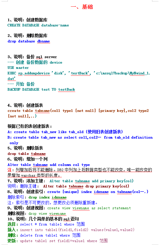 经典SQLSERVER语句从基础到提高_数据库教程
