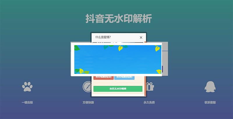 PHP抖音在线去水印抖音无水印视频解析源码_源码下载