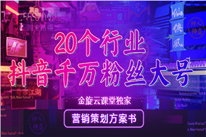 20份抖音各行业千万级粉丝大号营销方案