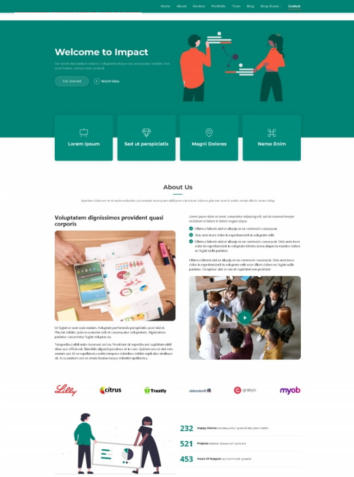 品牌设计服务公司Bootstrap模板