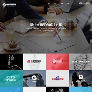 HTML5响应式全屏网络品牌网站建设设计类静态html模板