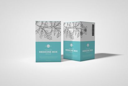 包装药盒包装样机PSD素材